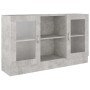 Vitrina de madera de ingeniería gris 120x30,5x70 cm de vidaXL, Aparadores - Ref: Foro24-802790, Precio: 86,07 €, Descuento: %