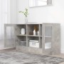 Vitrina de madera de ingeniería gris 120x30,5x70 cm de vidaXL, Aparadores - Ref: Foro24-802790, Precio: 86,07 €, Descuento: %