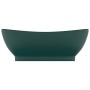 Lavabo lujo con rebosadero cerámica verde oscuro 58,5x39 cm de , Lavabos - Ref: Foro24-146937, Precio: 88,73 €, Descuento: %