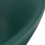 Lavabo lujo con rebosadero cerámica verde oscuro 58,5x39 cm de , Lavabos - Ref: Foro24-146937, Precio: 88,73 €, Descuento: %