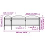 Puerta de valla jardín con arco superior acero negro 1,75x5 m de , Puertas de jardín - Ref: Foro24-144371, Precio: 533,02 €, ...