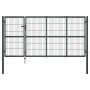 Puerta de valla de jardín con postes acero antracita 350x120 cm de , Puertas de jardín - Ref: Foro24-144400, Precio: 429,78 €...