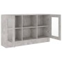 Vitrina de madera de ingeniería gris 120x30,5x70 cm de vidaXL, Aparadores - Ref: Foro24-802790, Precio: 86,07 €, Descuento: %