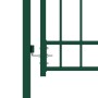 Puerta de valla con picos acero verde 100x100 cm de , Puertas de jardín - Ref: Foro24-146383, Precio: 149,74 €, Descuento: %
