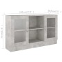 Vitrina de madera de ingeniería gris 120x30,5x70 cm de vidaXL, Aparadores - Ref: Foro24-802790, Precio: 86,07 €, Descuento: %