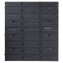 Kit de cajas de almacenaje 34 pzas paneles de pared rojo negro de , Armarios para herramientas - Ref: Foro24-150811, Precio: ...
