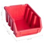 Kit de cajas de almacenaje 34 pzas paneles de pared rojo negro de , Armarios para herramientas - Ref: Foro24-150811, Precio: ...