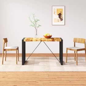 Mesa de comedor de madera maciza de mango rugosa 120 cm de , Mesas de cocina y de comedor - Ref: Foro24-243996, Precio: 186,3...