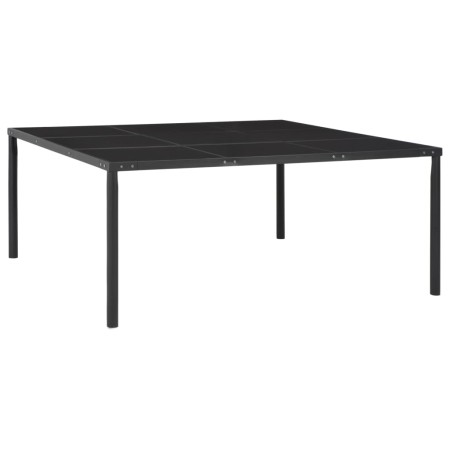 Mesa de comedor de jardín acero y vidrio negra 170x170x74,5 cm de , Mesas de jardín - Ref: Foro24-313097, Precio: 265,05 €, D...