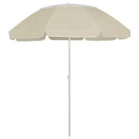 Sombrilla de playa amarillo arena 300 cm de , Sombrillas - Ref: Foro24-314715, Precio: 40,37 €, Descuento: %