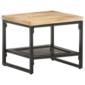 Mesa auxiliar de madera maciza de mango 40x40x35 cm de , Mesas auxiliares - Ref: Foro24-320241, Precio: 62,62 €, Descuento: %