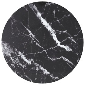 Tablero de mesa diseño mármol vidrio templado negro Ø70x0,8 cm de , Tableros para mesas - Ref: Foro24-322265, Precio: 52,66 €...
