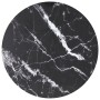 Tablero de mesa diseño mármol vidrio templado negro Ø70x0,8 cm de , Tableros para mesas - Ref: Foro24-322265, Precio: 52,66 €...