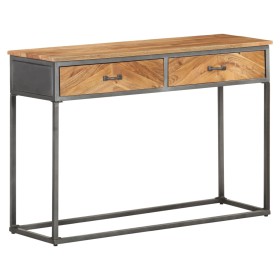Mesa consola de madera maciza de acacia 110x35x75 cm de , Mesas auxiliares - Ref: Foro24-323527, Precio: 133,91 €, Descuento: %