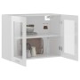 Armario colgante vidrio y madera ingeniería blanco brillo de vidaXL, Armarios de cocina - Ref: Foro24-802534, Precio: 85,41 €...