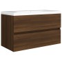 Mueble de lavabo madera de ingeniería roble marrón 80x38,5x45cm de , Muebles de baño - Ref: Foro24-815653, Precio: 65,30 €, D...