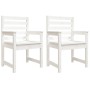 Sillas jardín 2 uds madera maciza pino blanco 60x48x91 cm de , Sillas de jardín - Ref: Foro24-824054, Precio: 157,37 €, Descu...