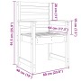 Sillas jardín 2 uds madera maciza pino blanco 60x48x91 cm de , Sillas de jardín - Ref: Foro24-824054, Precio: 157,37 €, Descu...