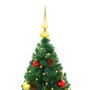 Árbol de Navidad preiluminado con luces y bolas verde 210 cm de , Arboles de navidad - Ref: Foro24-321501, Precio: 94,54 €, D...