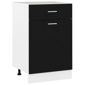 Armario inferior cajón cocina madera ingeniería negro de vidaXL, Armarios de cocina - Ref: Foro24-801221, Precio: 82,66 €, De...