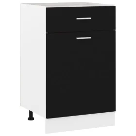 Black engineered wood kitchen drawer bottom cabinet by vidaXL, Kitchen cabinets - Ref: Foro24-801221, Price: 81,31 €, Discoun...