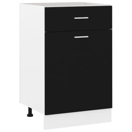 Armario inferior cajón cocina madera ingeniería negro de vidaXL, Armarios de cocina - Ref: Foro24-801221, Precio: 81,31 €, De...