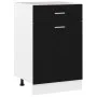 Armario inferior cajón cocina madera ingeniería negro de vidaXL, Armarios de cocina - Ref: Foro24-801221, Precio: 81,31 €, De...