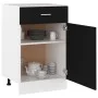 Armario inferior cajón cocina madera ingeniería negro de vidaXL, Armarios de cocina - Ref: Foro24-801221, Precio: 81,31 €, De...