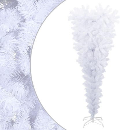 Árbol de Navidad artificial al revés con soporte blanco 120 cm de , Arboles de navidad - Ref: Foro24-344665, Precio: 24,89 €,...