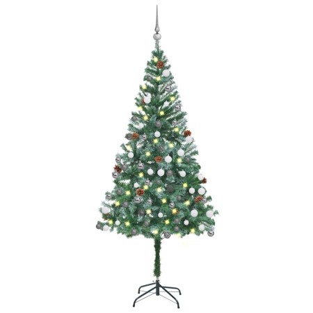 Árbol de Navidad helado con luces, bolas y piñas 180 cm de , Arboles de navidad - Ref: Foro24-3077700, Precio: 75,00 €, Descu...