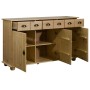 Aparador de madera maciza de pino 134x39x79,5 cm de , Aparadores - Ref: Foro24-325538, Precio: 214,00 €, Descuento: %