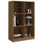Estantería de madera maciza de pino marrón 70x33x110 cm de , Librerías y estanterías - Ref: Foro24-809957, Precio: 66,94 €, D...