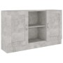 Aparador de madera contrachapada gris hormigón 120x30,5x70 cm de vidaXL, Aparadores - Ref: Foro24-802781, Precio: 92,84 €, De...