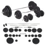 Juego de pesas barra y mancuernas 120 kg de , Peso libre - Ref: Foro24-91406, Precio: 415,53 €, Descuento: %