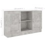 Aparador de madera contrachapada gris hormigón 120x30,5x70 cm de vidaXL, Aparadores - Ref: Foro24-802781, Precio: 92,84 €, De...
