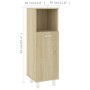 Armario de baño madera contrachapada color roble 30x30x95 cm de vidaXL, Muebles de baño - Ref: Foro24-802618, Precio: 57,29 €...
