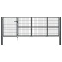 Puerta de valla de jardín con postes acero antracita 350x100 cm de , Puertas de jardín - Ref: Foro24-144399, Precio: 327,06 €...