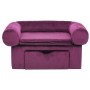 Sofá para perros con cajón felpa borgoña 75x50x38 cm de , Camas para perros - Ref: Foro24-171081, Precio: 112,08 €, Descuento: %