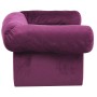 Sofá para perros con cajón felpa borgoña 75x50x38 cm de , Camas para perros - Ref: Foro24-171081, Precio: 112,08 €, Descuento: %