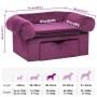 Sofá para perros con cajón felpa borgoña 75x50x38 cm de , Camas para perros - Ref: Foro24-171081, Precio: 112,08 €, Descuento: %