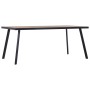 Mesa de comedor de MDF color madera clara y negro 200x100x75 cm de , Mesas de cocina y de comedor - Ref: Foro24-281871, Preci...