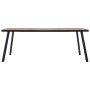 Mesa de comedor de MDF color madera clara y negro 200x100x75 cm de , Mesas de cocina y de comedor - Ref: Foro24-281871, Preci...