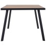 Mesa de comedor de MDF color madera clara y negro 200x100x75 cm de , Mesas de cocina y de comedor - Ref: Foro24-281871, Preci...