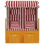 Silla Strandkorb con cojines ratán sintético madera rojo blanco de , Tumbonas - Ref: Foro24-318665, Precio: 320,57 €, Descuen...