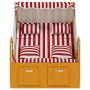 Silla Strandkorb con cojines ratán sintético madera rojo blanco de , Tumbonas - Ref: Foro24-318665, Precio: 320,57 €, Descuen...
