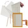 Silla Strandkorb con cojines ratán sintético madera rojo blanco de , Tumbonas - Ref: Foro24-318665, Precio: 320,57 €, Descuen...