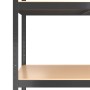 Mesa de trabajo con estantes 5 niveles madera y acero antracita de , Estanterías industriales - Ref: Foro24-152877, Precio: 8...