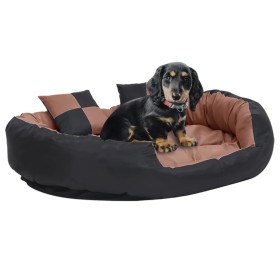 Cojín para perro reversible y lavable negro marrón 110x80x23cm de , Camas para perros - Ref: Foro24-171221, Precio: 69,10 €, ...