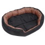 Cojín para perro reversible y lavable negro marrón 110x80x23cm de , Camas para perros - Ref: Foro24-171221, Precio: 69,10 €, ...