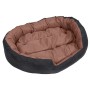 Cojín para perro reversible y lavable negro marrón 110x80x23cm de , Camas para perros - Ref: Foro24-171221, Precio: 69,10 €, ...